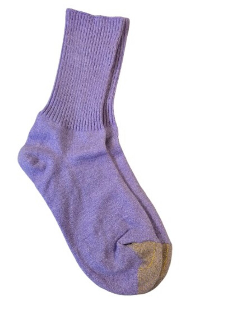 Lavender Crew Socks with Gold Toe